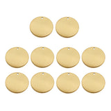 Maxbell 20 Pieces Mixed Metal Flat Circle Blank Coin Stamping Charms Tag Pendants