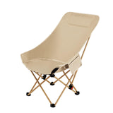 Maxbell Folding Camping Chair Comfortable Folding Lounge Chair for Park Concert Lawn Beige