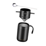 Insulated Pour over Coffee Maker Set with Dripper for Camping Picnic Outdoor black
