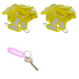 100pcs Removable Waterproof Key Tags ID Name Card Tags Mark Label Yellow