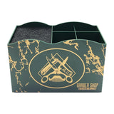 Maxbell 2 PCS Haircut Tool Storage Box Barber Scissors Rack Salon Large with Divider