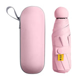 Maxbell Folding Umbrella Rain Protection Men Women Rain Umbrella for Outdoor Camping Pink