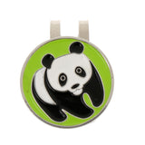 Maxbell Metal Magnetic Golf Ball Markers Accessory with Hat Clip Set Panda Pattern Golfer Gift