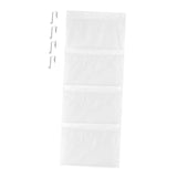 Maxbell Hanging Mesh Bags with 4 Metal Hooks for Baby Plush Toys Kids Storage White