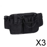 Maxbell 3xNurse Pouch Waist Bag Apron Hip Bag Utility Waist Pack Nurse Tool Belt Pouch Black