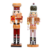 2 Pieces 14.17inch Christmas Nutcrackers Nutcracker Figures for Holiday Home