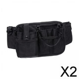 Maxbell 2xNurse Pouch Waist Bag Apron Hip Bag Utility Waist Pack Nurse Tool Belt Pouch Black