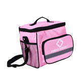 First Aid Bag Large Zippered Multiple Compartments for Travel Hiking Outdoor Pink