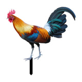 Maxbell Rooster Garden Stake Yard Sign Realistic Yard Art for Lawn Pathway Courtyard 24cmx23.66cm