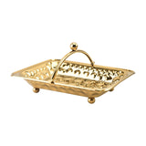 Maxbell Metal Vanity Tray Lightweight Towel Tray for Dinning Table Home Use Bathroom Gold