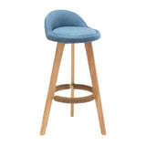 Maxbell Height Barstool Non Slip Modern Counter Stool for Bar Tables Pub Dining Room Blue Linen