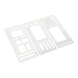 Maxbell 3Pcs Flexible Record Template Reusable Templates for Calendar Labeling Boxes