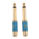 Maxbell 4 Pieces Gold Plated 6.5mm Male to RCA Female Audio Video Adapter