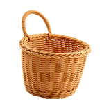 Maxbell Hanging Woven Storage Basket Rustic Container for Farmhouse Living Room Home Dark Brown