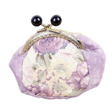 Maxbell DIY Purse Sewing Material Handmade Fabric Bag Embroidery Kit Light Purple