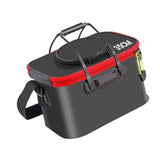 Maxbell Foldable Fishing Bucket with Handles Folding Portable Fish Protection Bucket black
