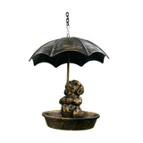 Maxbell Bird Feeder Garden Decoration with Roof Bird Food Tray for Gift Balcony Yard Dog
