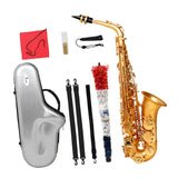 Maxbell E Flat Alto Saxophone Gold Woodwind Instrument Parts for Concert Examination