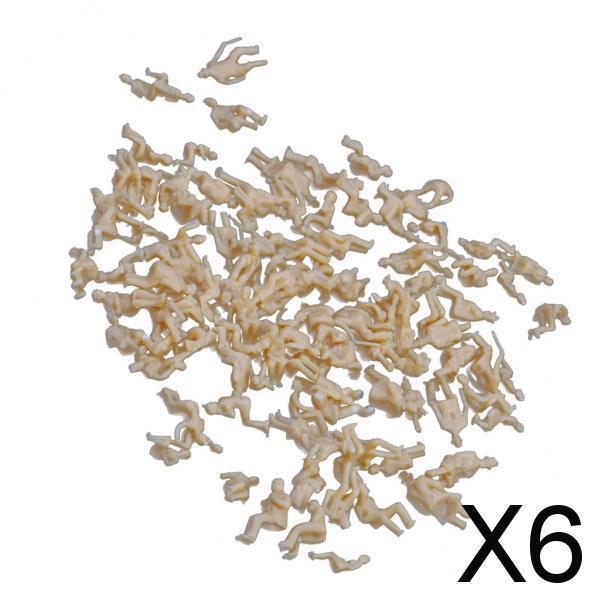Maxbell 6xModel Train Unpainted Seated People Passangers Figures 2cm