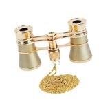 Maxbell 3x25 Theater Binoculars Multifunctional Telescope for Travel Musical Concert Gold