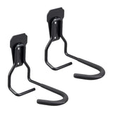 Maxbell 2x Garage Hooks for Hanging Bike Iron for Bicycles Wheel Ladders Garden Black