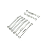 Maxbell 8 Pieces Metal Rod Link Suspension Linkage Kit Replacements for C64 1:16 Car Argent