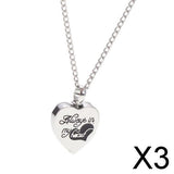 Maxbell 3xAlways in My Heart Pendant Memorial Necklace Human Pet Ash Holder Jewelry