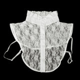 Maxbell Ladies Lace Floral Fake Choker Collar Necklace Detachable Half Shirt Blouse Tops