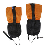 Maxbell 1 Pair Adult's Fleece Thermal Waterproof Snow Gaiters Cover -Orange Black