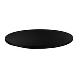 Maxbell Fitted Round Table Cloth Elastic Edge Non Slip Lightweight Round Table Cover Black