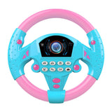 Maxbell 2Pieces Simulated Steering Wheel Toy Pretend Adventure Toy for Kids