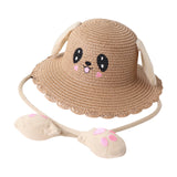 Maxbell Sun Hat Foldable Beach Panama Cap Outdoor for 3-10 Years Old Girls Baby Caps Khaki