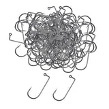 Maxbell 100pcs Worm Fishing Hooks Carbon Steel Jig Barbed Hook for Big Fish 1