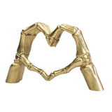 Maxbell Hearts Hand Sculpture Decoration Gifts Halloween Ornament Desk Office Window Gold