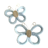 Maxbell 2Pcs Butterfly Wall Art Decor Boho Modern Art Crafts for Home Nursery Office Blue