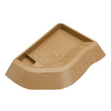 Maxbell Reptile Bathing Pool Aquarium Habitat Accessories Tortoise Feeder for Turtle Brownish Yellow