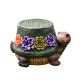 Resin Turtle Shape Stool Garden Ornament Easy Maintenance Handmade Versatile