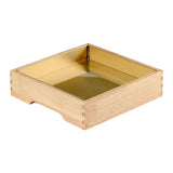 Maxbell Ice Serving Tray Cold Food Buffet Server Platter Wood for Hotels Buffet Home Square L
