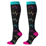 Maxbell Maxbell Unisex Compression Socks Long Calf Sleeves Knee-High Sports Stockings XL L