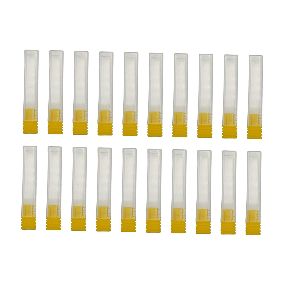 Maxbell 20x Drill Bit Holder Milling Cutter Accessories Manicure Drill Bit Container Yellow