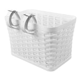 Front Bicycle Basket for Kids Bike Pannier Basket for Sports Riding Shopping White