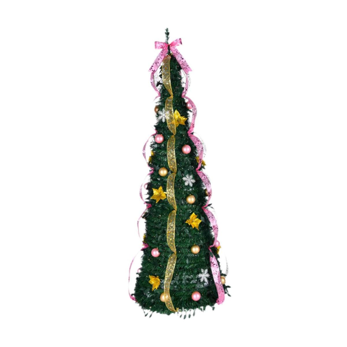 Maxbell Christmas Pull up Trees Collapsible Xmas Tree for Decorative Home Apartment 3.9 ft