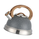 Maxbell Whistling Kettle Anti Scald Cookware Stainless Steel for Outdoor Fishing BBQ Gray