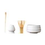 Maxbell Matcha Tea Set Gift for Tea Lovers Handcrafted Bamboo Matcha Whisk and Stand White