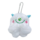 Maxbell Cute Plush Monster with Big Eyes Car Keyrings for Family Friends Boys Girls White