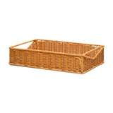 Maxbell Woven Bread Basket Picnic Basket Fruit Basket for Countertop Cupboard Onions Orange L