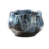 Maxbell 150ml Lotus Shaped Artwork Ceramic Master Cup for Dining Room Office Desktop Blue