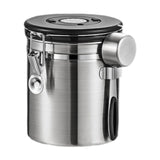 Maxbell Coffee Canister Utensils Airtight Storage Tank for Nuts Loose Leaf Tea Salts 1.5L Silver