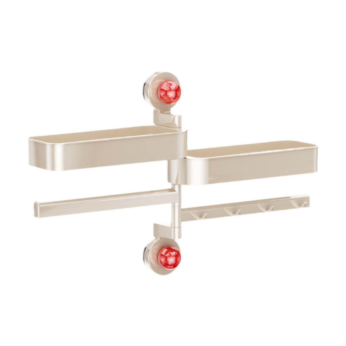 Spice Rack Seasoning Holder 4 Hooks Wall Mount for Cabinet Cupboard Bathroom