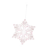 Christmas Decoration Charms Snowflake Hanging Ornament for Bedroom Home Wall Pink